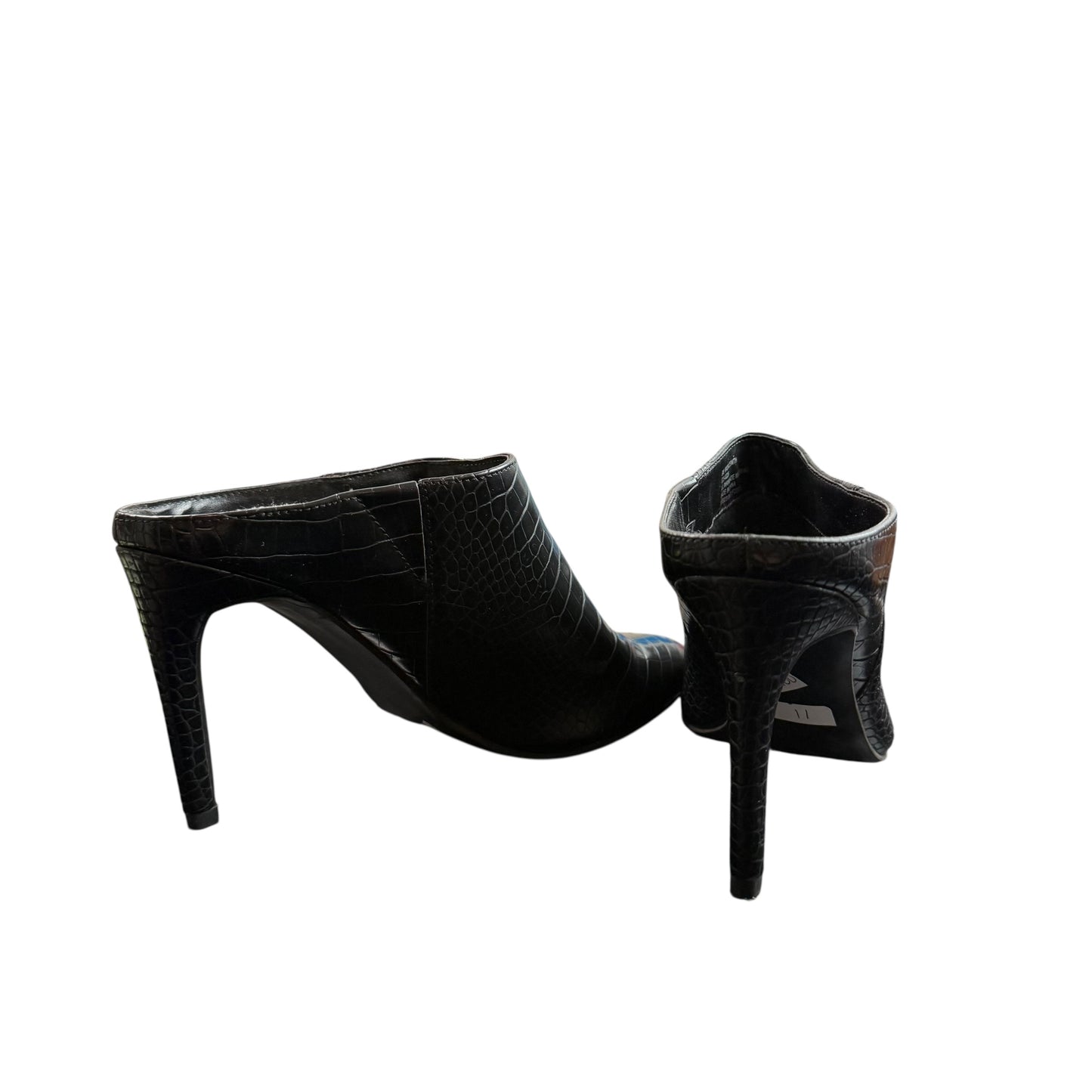 WORTHINGTON BLACK MULE ZENITH HEELS 100 SZ 9M