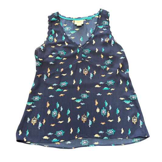 MAEVE NAVY TURTLE BLOUSE 100 SZ 4