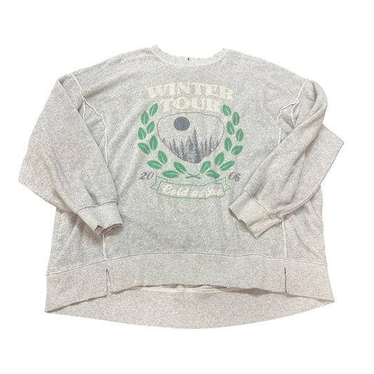 AERIE GRAY WINTOR TOUR OVERSIZED SWEATSHIRT 100 LARGE