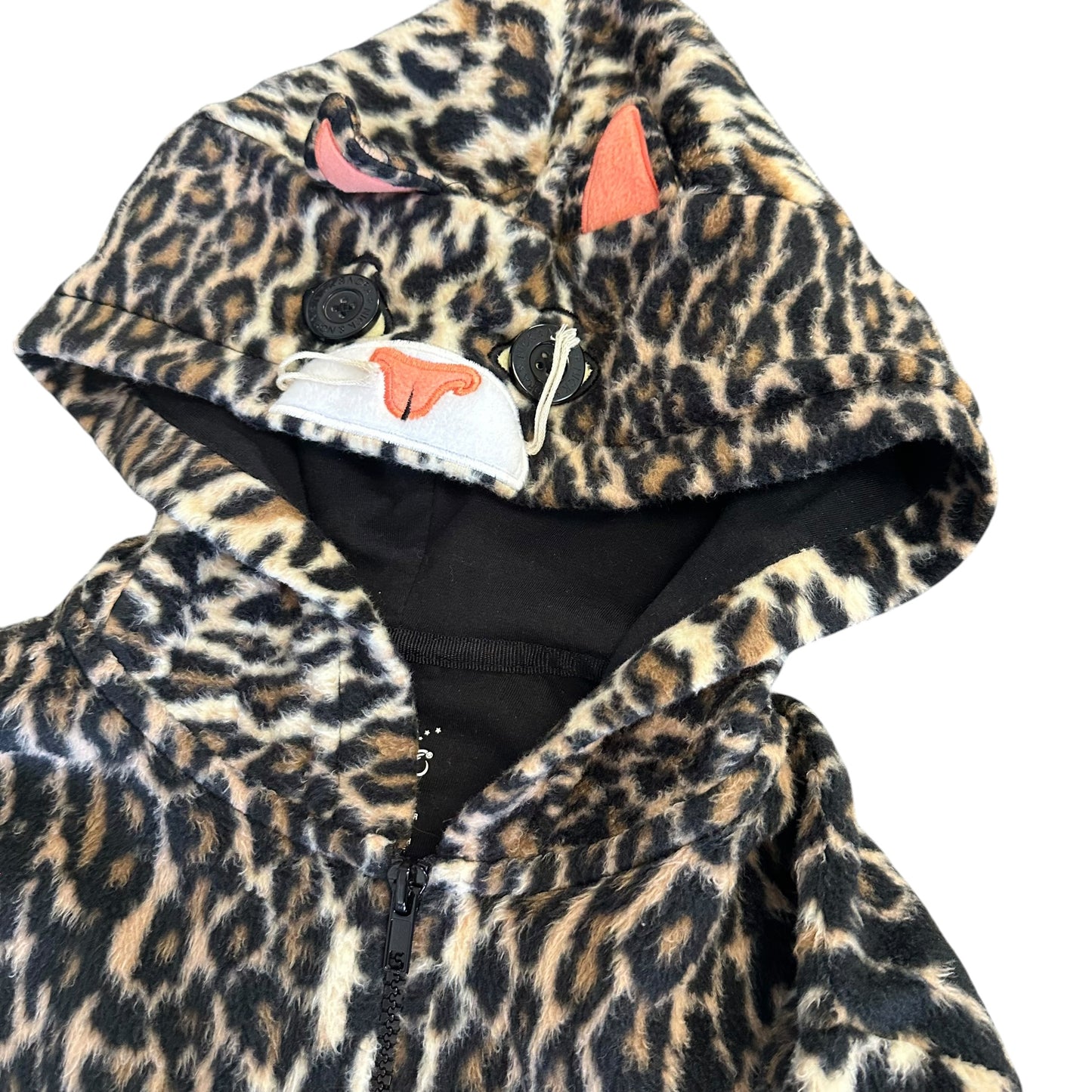 NICK & NORA ANIMAL PRINT ONESIE PAJAMAS 143 MEDIUM