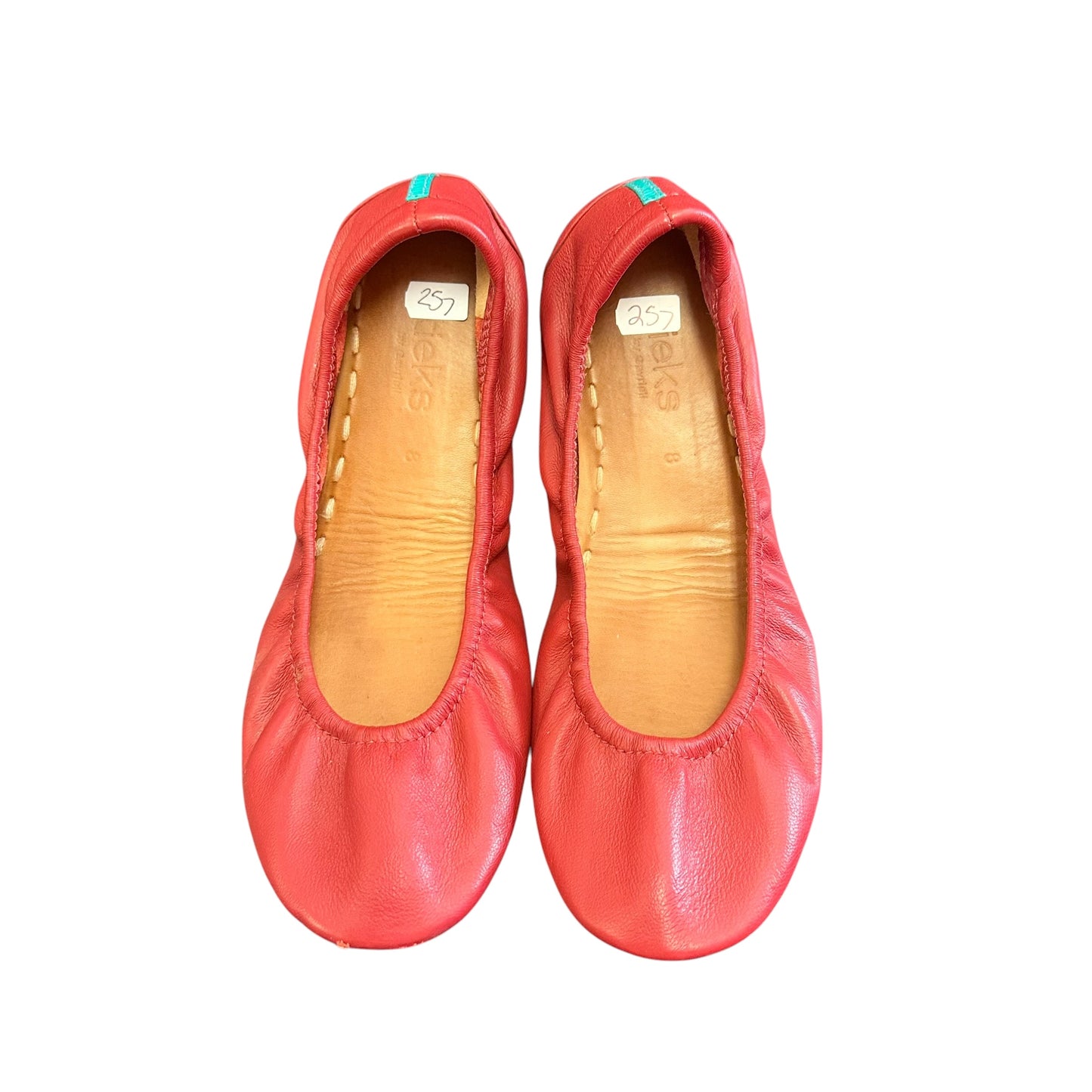 TIEKS CLASSIC BALLET FLATS CARDINAL RED 257 SZ 8