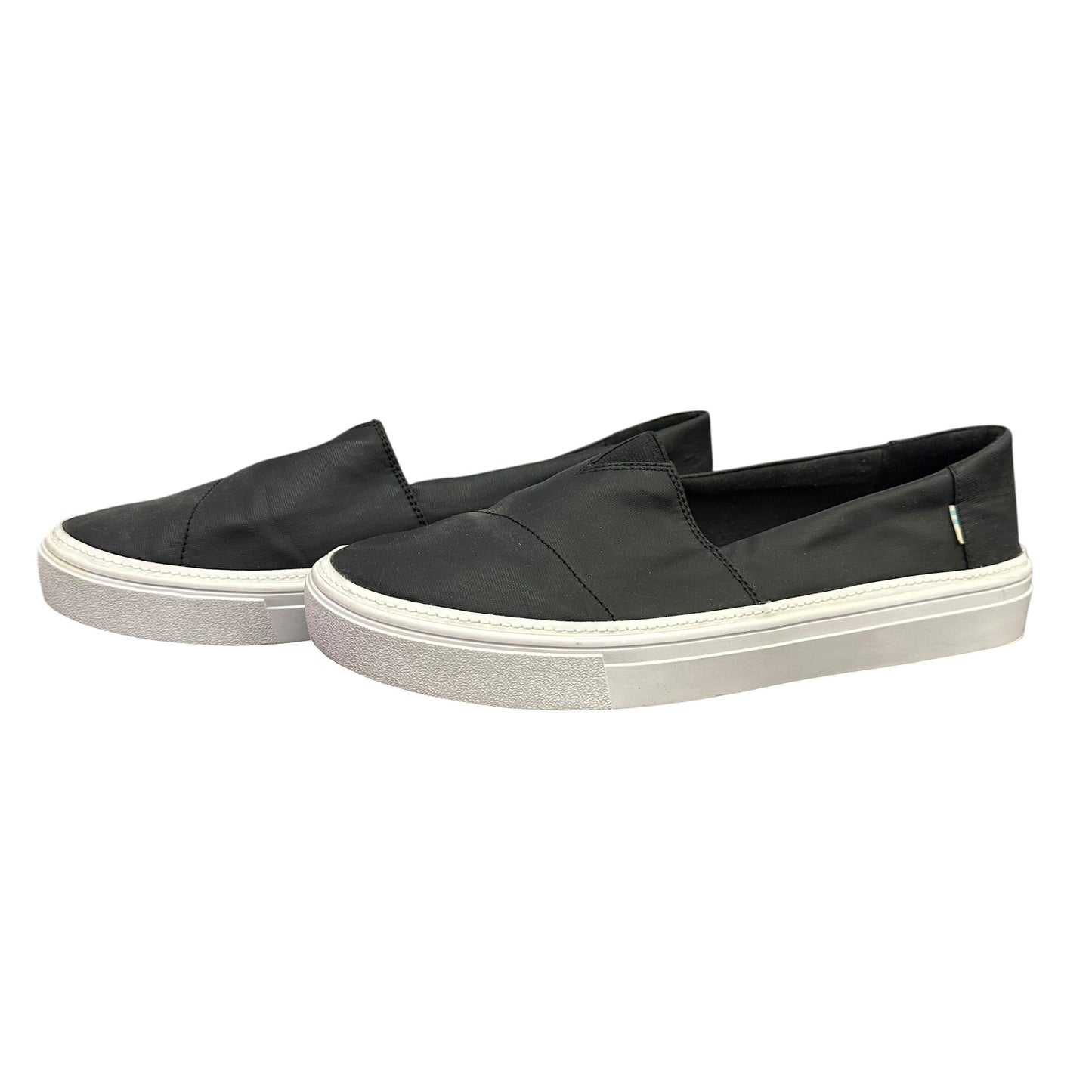 TOMS BLACK SLIP ON SNEAKERS 100 SZ 11