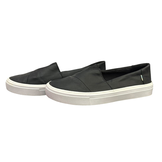 TOMS BLACK SLIP ON SNEAKERS 100 SZ 11