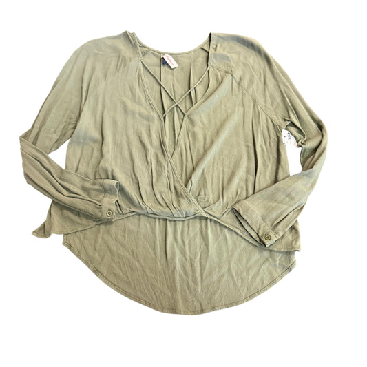 ALYTHEA GREEN LONG SLEEVE BLOUSE 259 LARGE