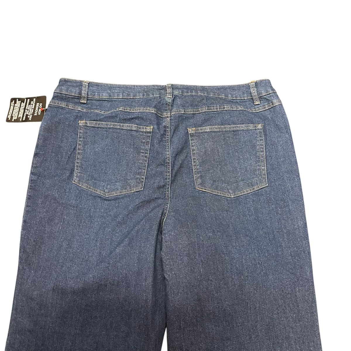 WOMAN WITHIN BLUE DENIN JEANS HIGH WAIST STRAIGHT LEGS NWT 100 SZ 20