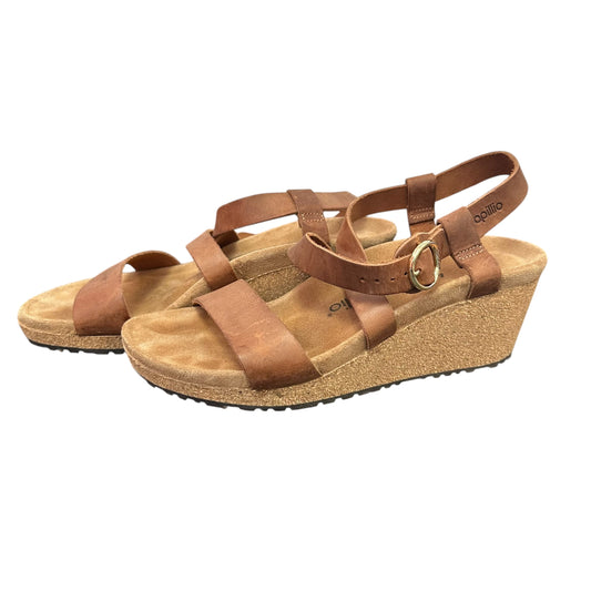 PAPOLLIO BROWN WEDGES 123 SZ 10
