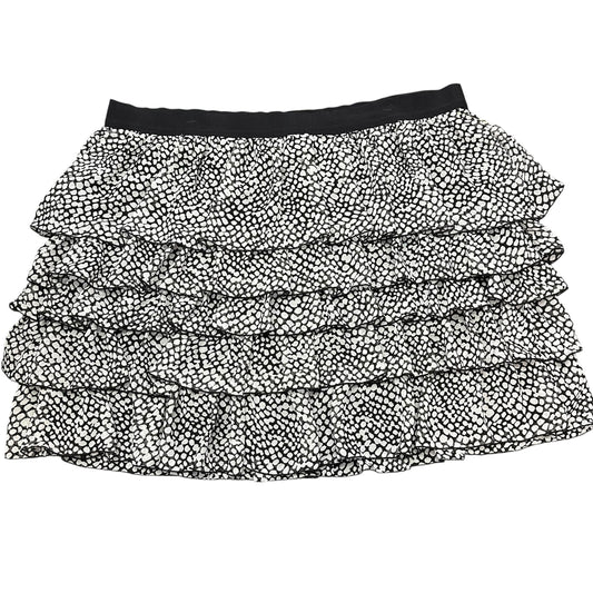 LANE BRYANT BLACK WHITE TIERED CHIFFON SKIRT 227 22/24