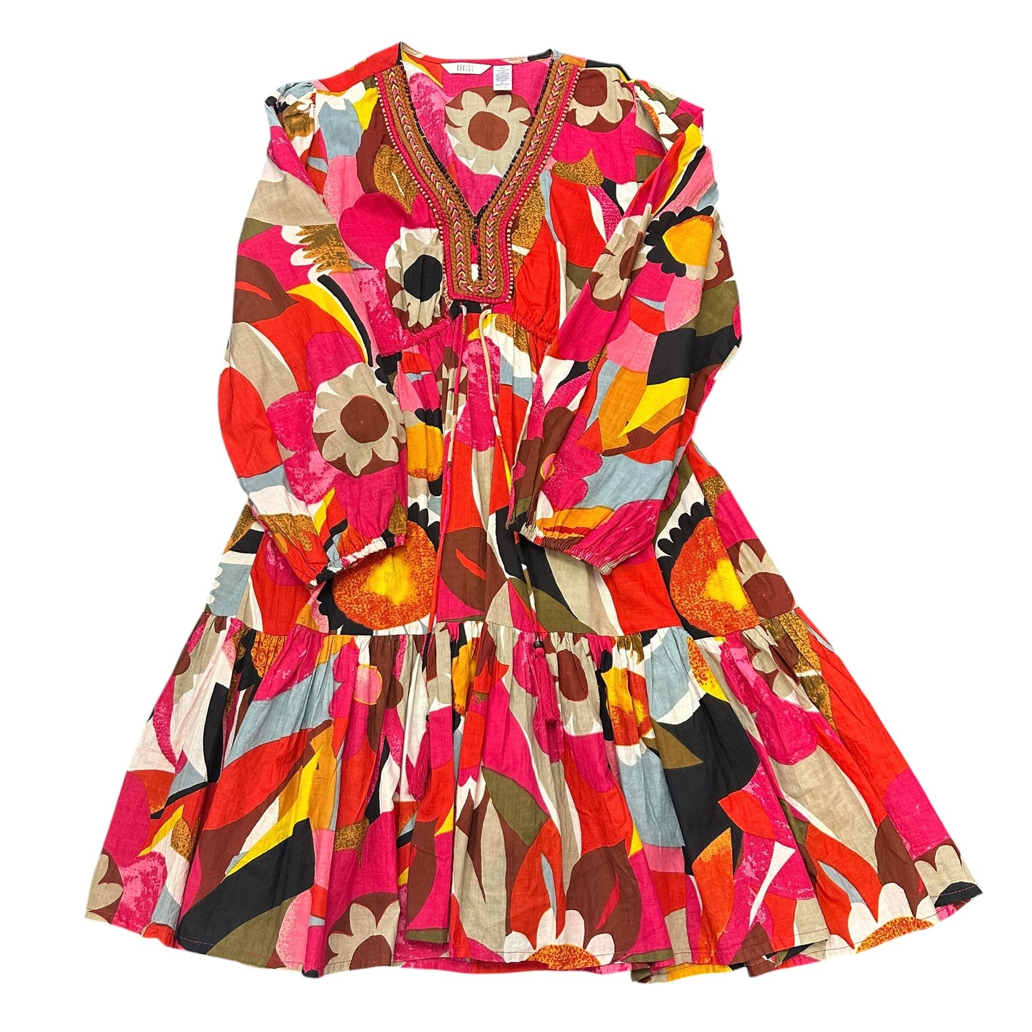 KAKTUS COLORFUL DRESS LONG SLEEVE EMBROIDERED 278 LARGE
