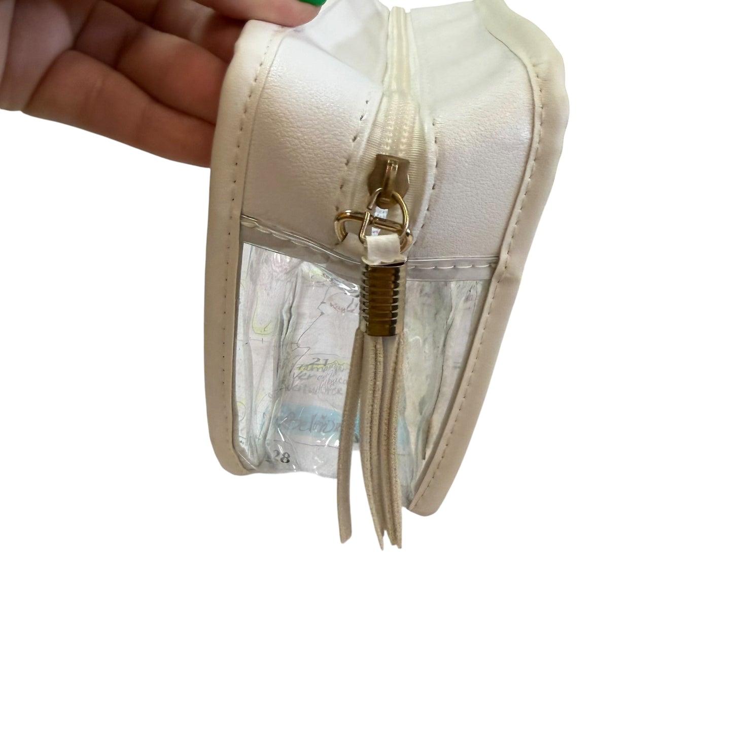 CLEAR WHITE POUCH PURSE NO STRAP 263 OS