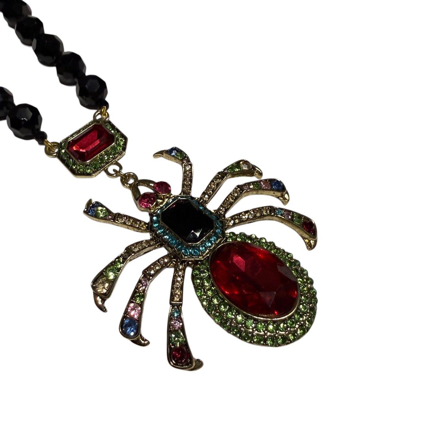 SPIDER RHINESTONE NECKLACE NEW 100 OS