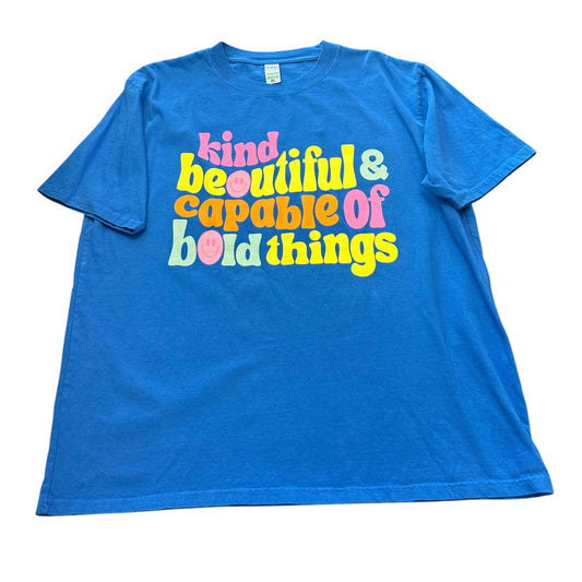 BLUE BOLD BEAUTIFUL CAPABLE TSHIRT 100 XL