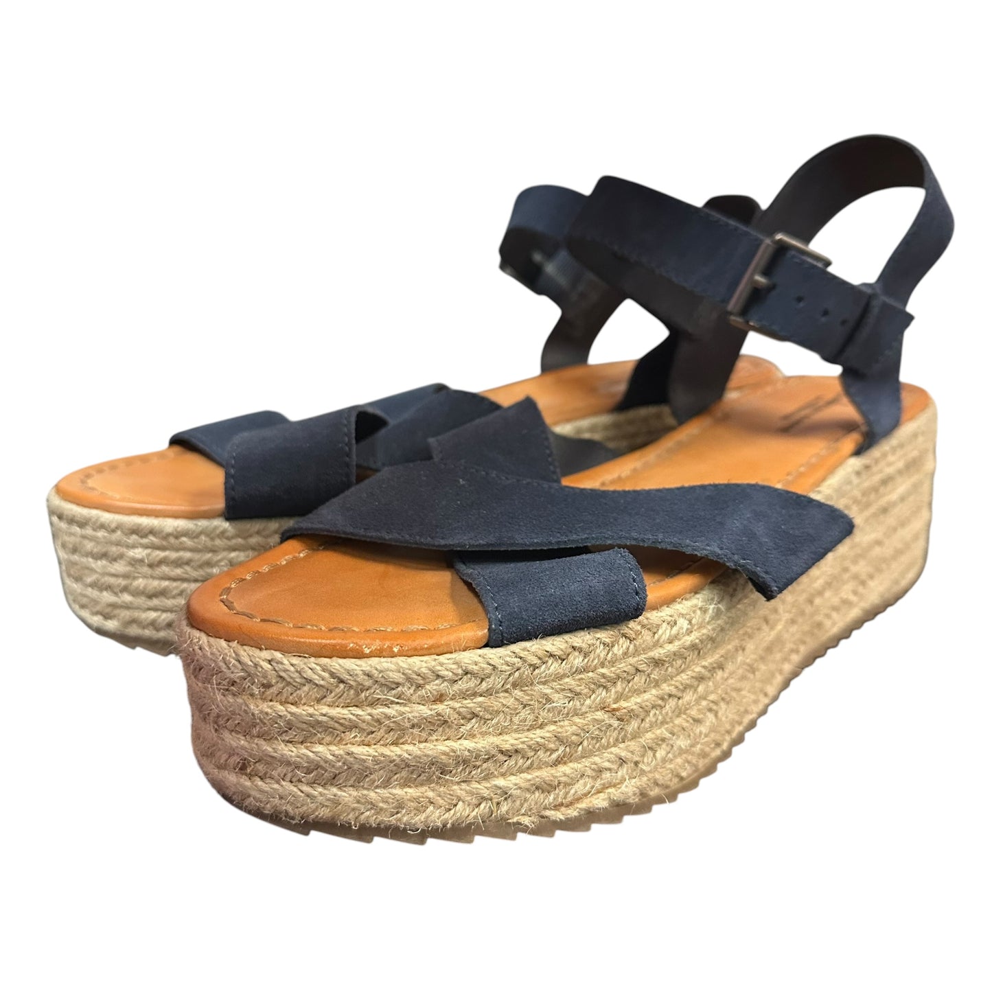 AMERICAN EAGLE NAVY PLATFORM ESPADRILLES 279 SZ 10