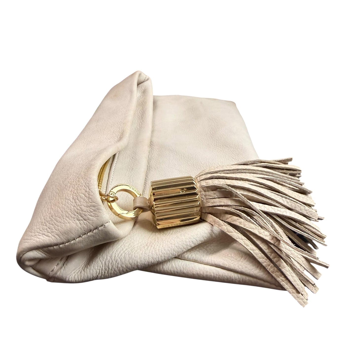 INDIA HICKS STONE TASSEL LEATHER CLUTCH 249
