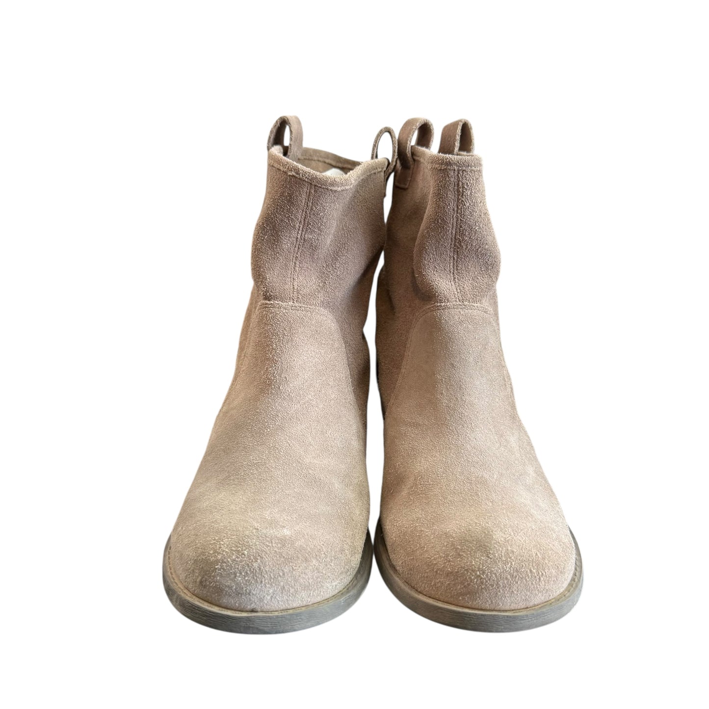 SOLE SOCIETY TAUPE LEATHER BOOTIES 100 SZ 9