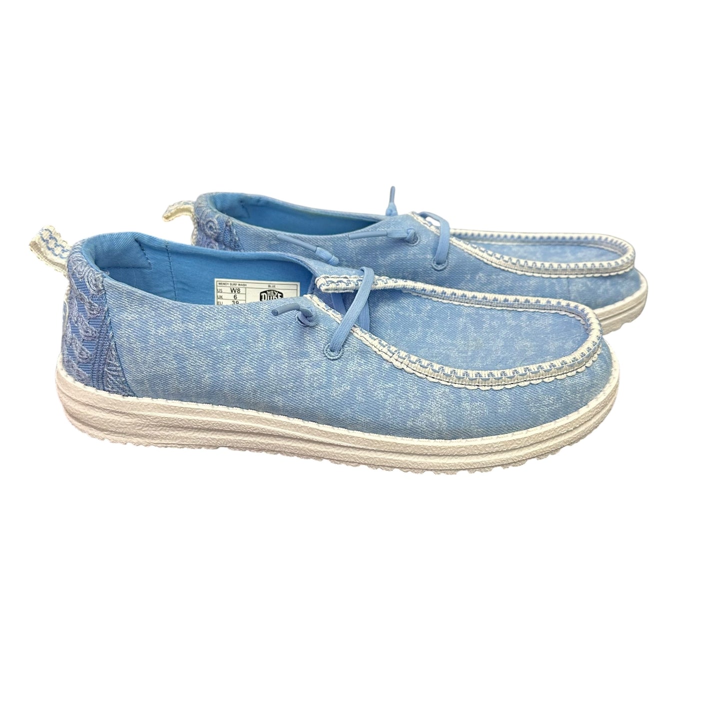 HEY DUDE NWIB WENDY SURF WASH SLIP ON SHOES 56 SZ 8