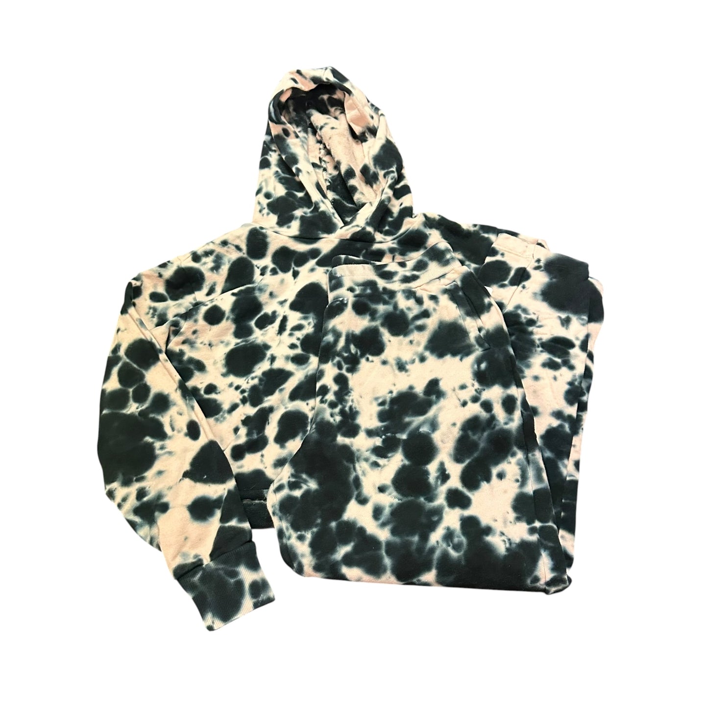 525 AMERICA TIE DYE LOUNGE SET CROPPED HOODIE JOGGERS 288 MEDIUM