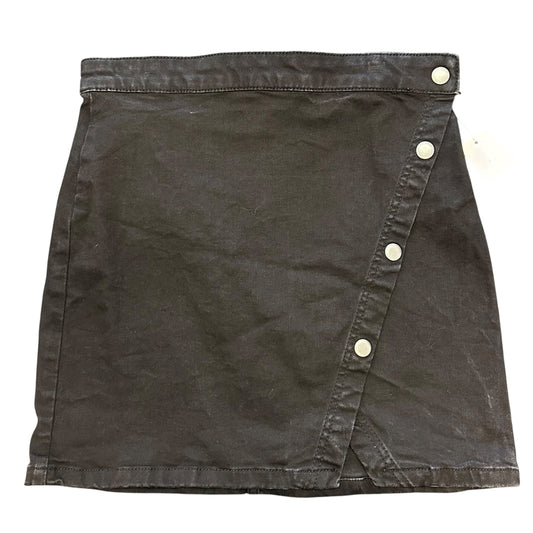 WE THE FREE FREE PEOPLE BLACK MINISKIRT BUTTONS 87 SZ 6