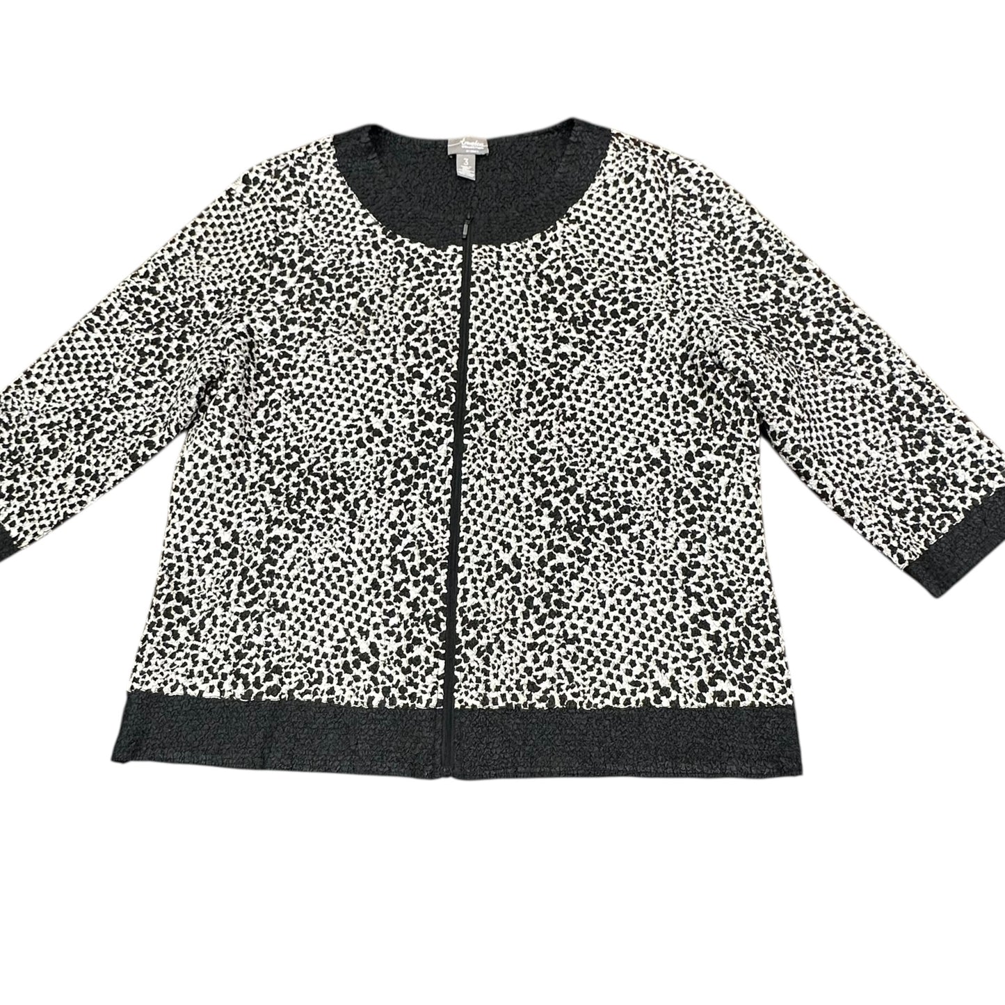 TRAVELERS COLLECTIONS CHICOS ANIMAL PRINT LIGHTWEIGHT JACKET 100 L/XL