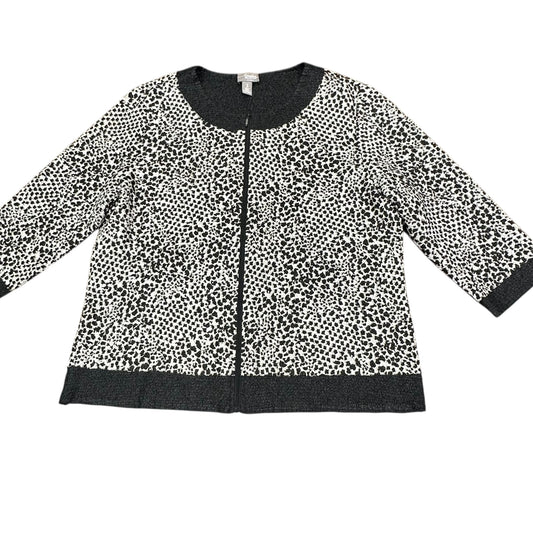 TRAVELERS COLLECTIONS CHICOS ANIMAL PRINT LIGHTWEIGHT JACKET 100 L/XL