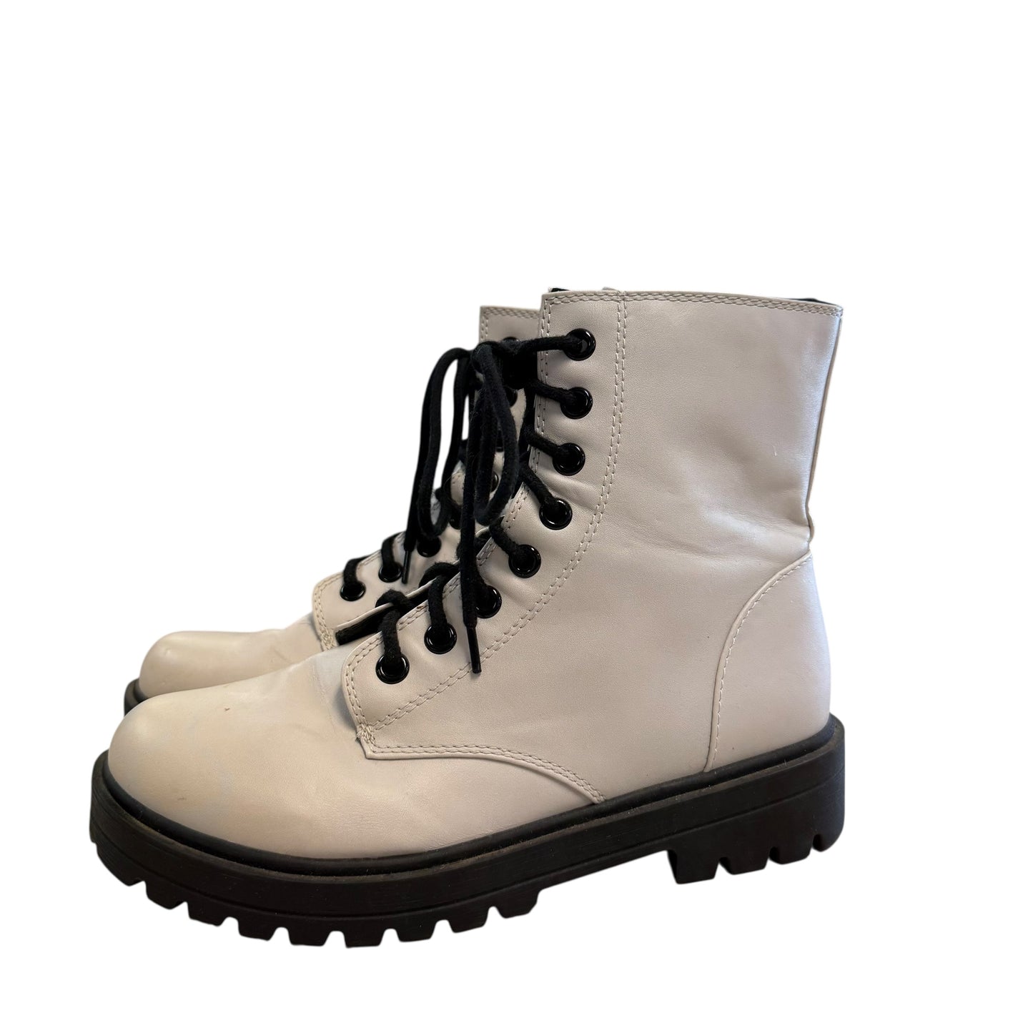 UNR8TED WHITE COMBAT BOOTS 219 SZ 11M