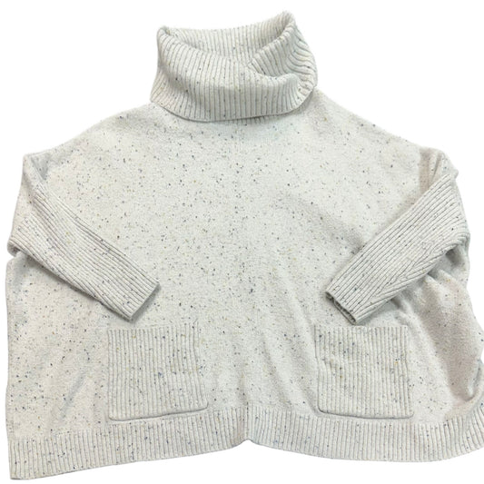 LOFT GRAY SPECKLED PONCHO LIKE SWEATER 100 MEDIUM