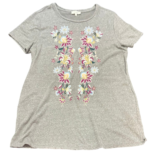 UMGEE GRAY EMBROIDERED DRESS POCKETS 100 1XL