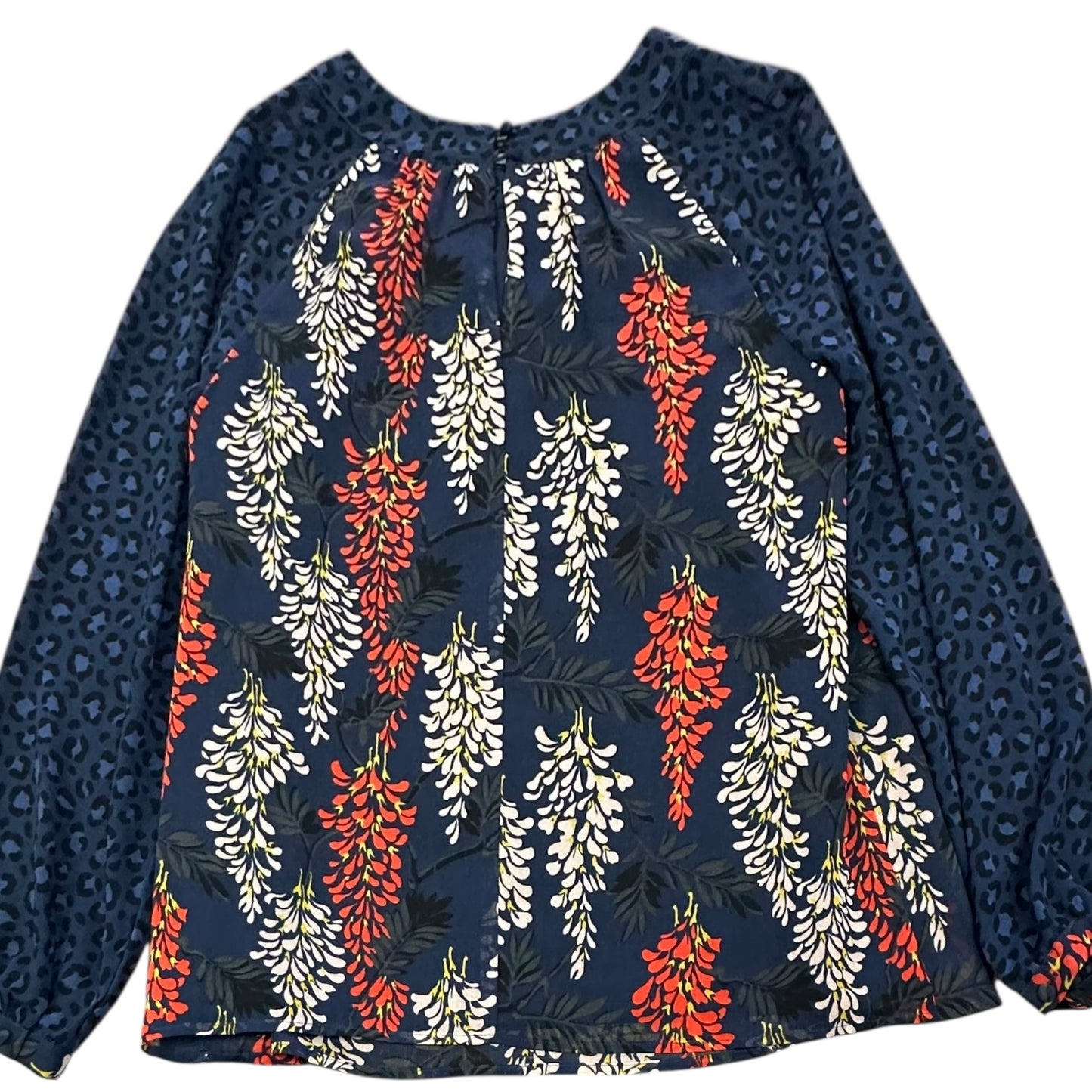 BODEN NAVY FLORAL BLOUSE 100 SZ 8
