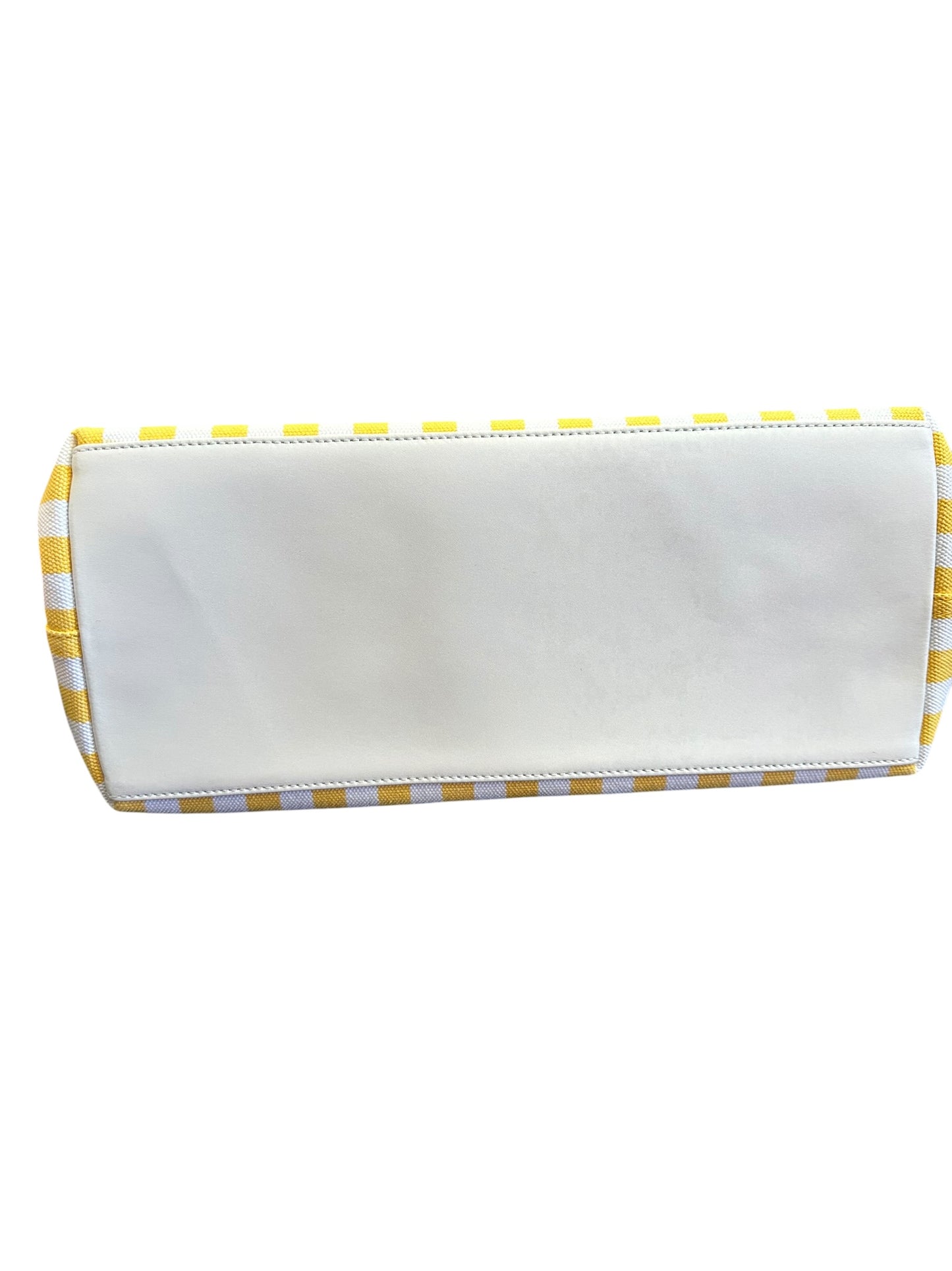 KATE SPADE YELLOW WHITE TOTE NWT 201 OS
