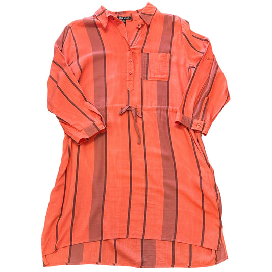 DEAR JOHN CORAL DRAW STRING WAIST STRIPED DRESS 234 MEDIUM
