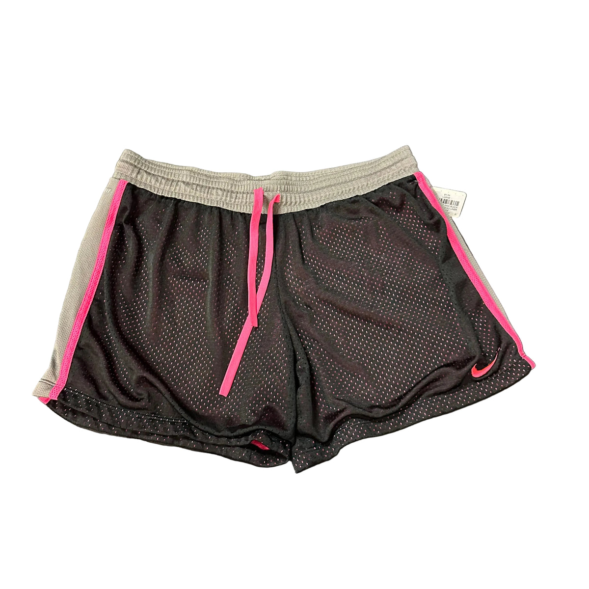 NIKE DRI FIT PINK BLACK MESH SHORTS NO LINER 156 LARGE