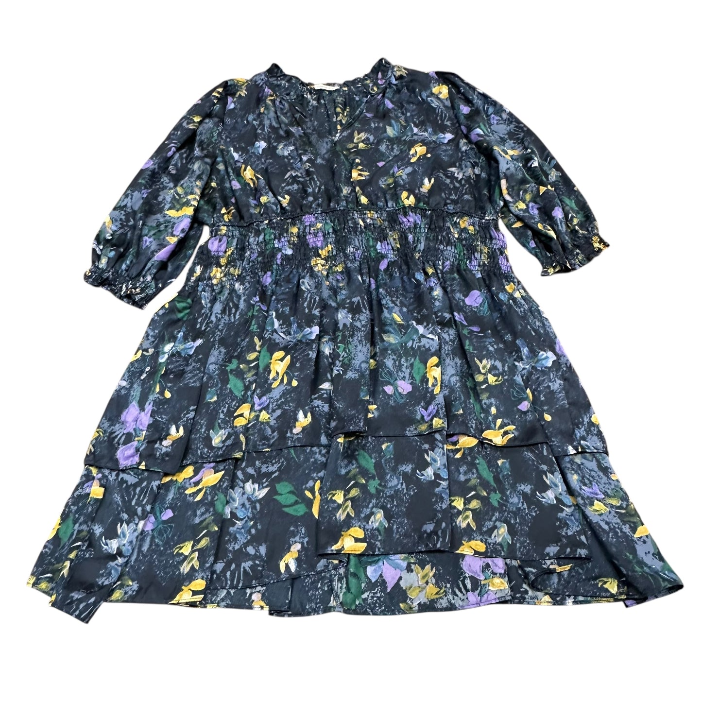 OPHELIA ROE BLUE FLORAL DRESS 51 2X