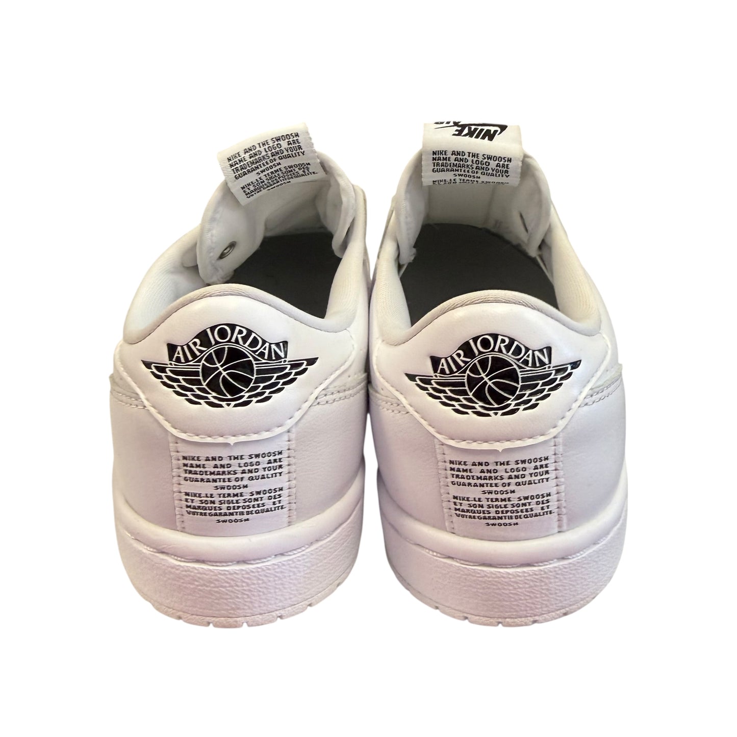 AIR JORDAN 1 RETRO LOW SLIP ON SNEAKERS WHITE 233 SZ 9