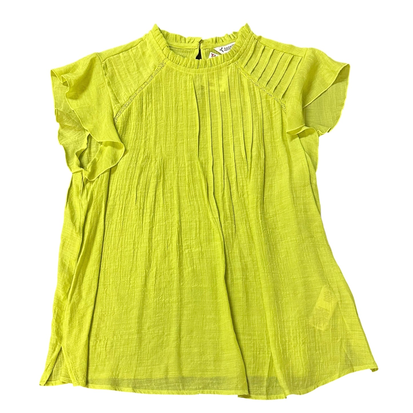 NANETTE LEPORE LIME GREEN SLEEVELESS BLOUSE NWT 279 LARGE