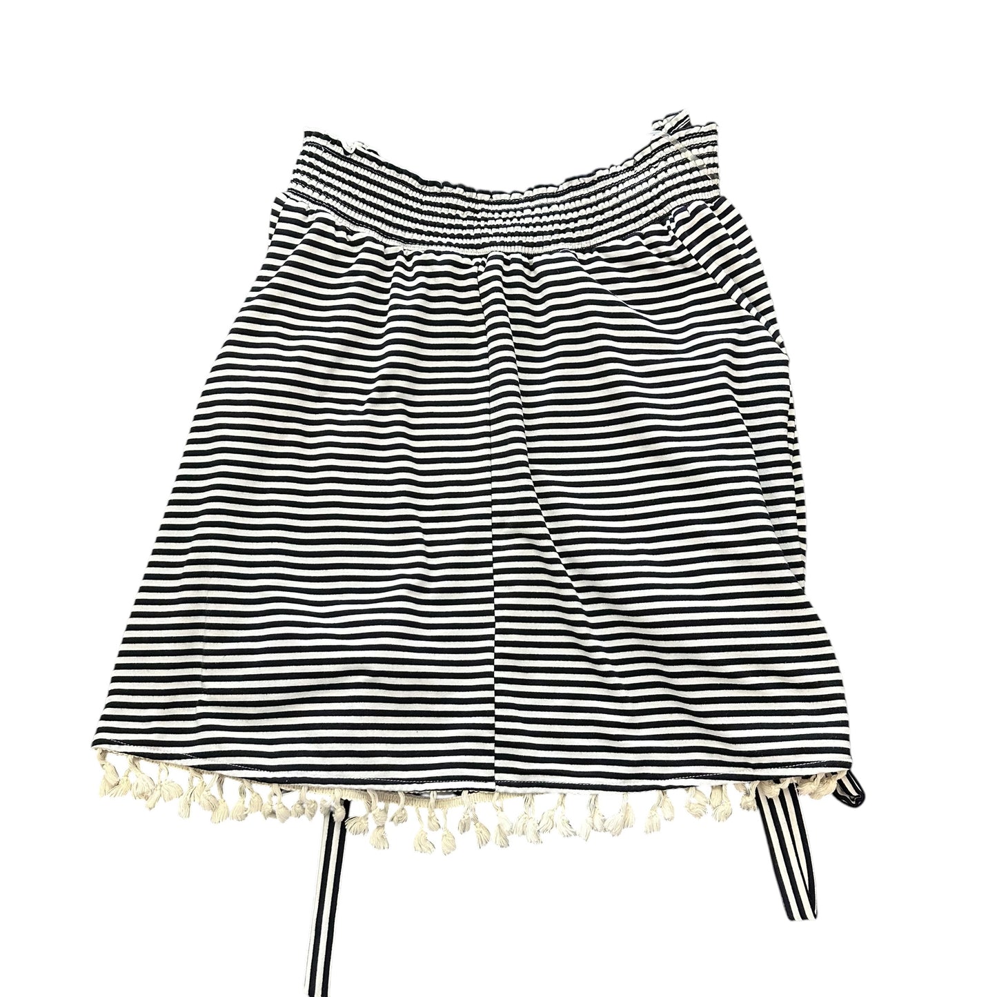 PERFECTLY PRISCILLA STRIPED NAVY WHITE TASSEL HEM 219 2XL