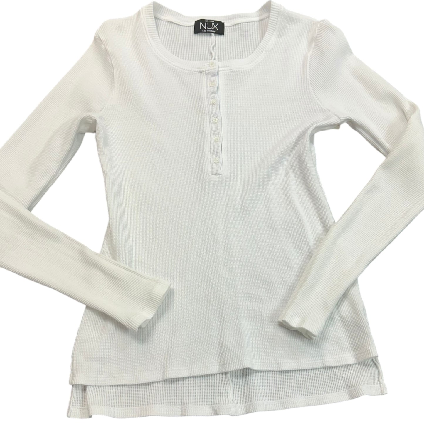NUX ATHLETIC WHITE LONG SLEEVE THERMAL TOP 26 MEDIUM