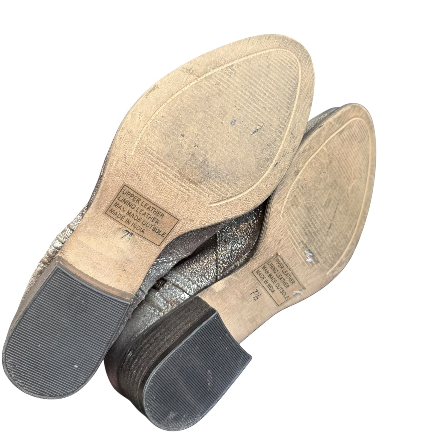 SEYCHELLES LUCKY PENNY PEWTER SILVER BOOTIES 100 SZ 7.5