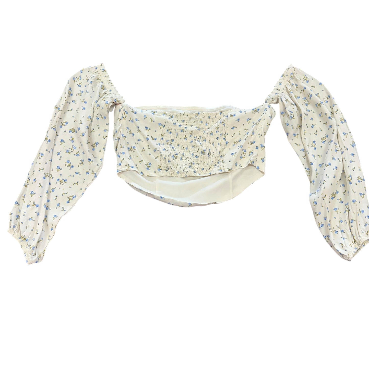 WILD FABLE BEIGE FLORAL BLOUSE 158 MEDIUM