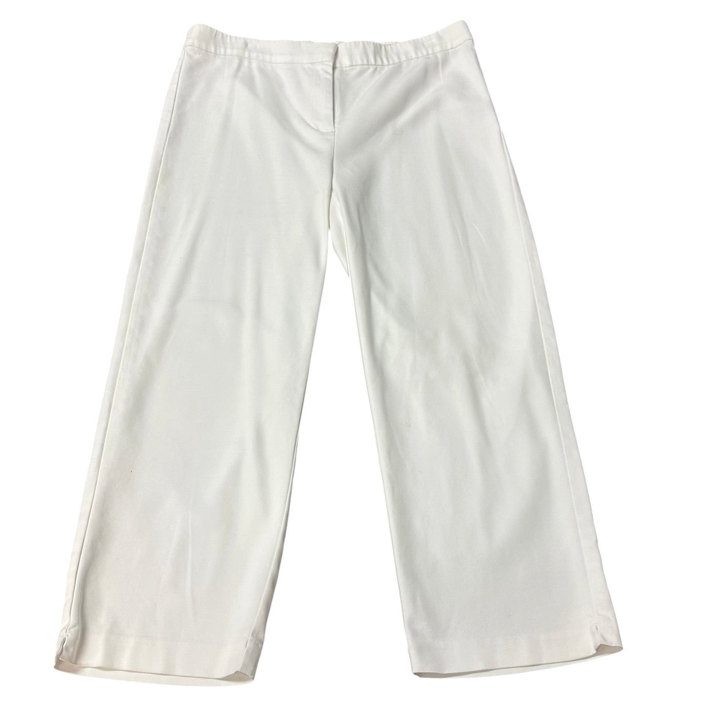 J JILL WHITE CROPPED ANKLE PANTS FLAT FRONT 282 SZ 8
