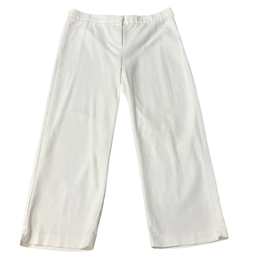 J JILL WHITE CROPPED ANKLE PANTS FLAT FRONT 282 SZ 8