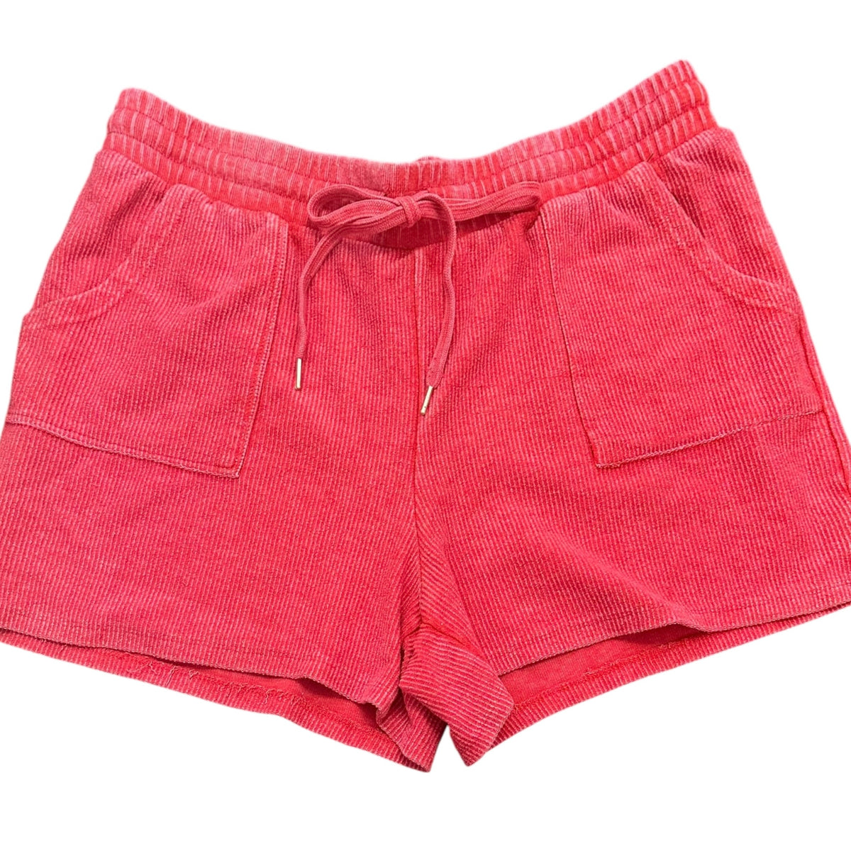 MAURICES RED RIBBED SHORTS 100 1/2X