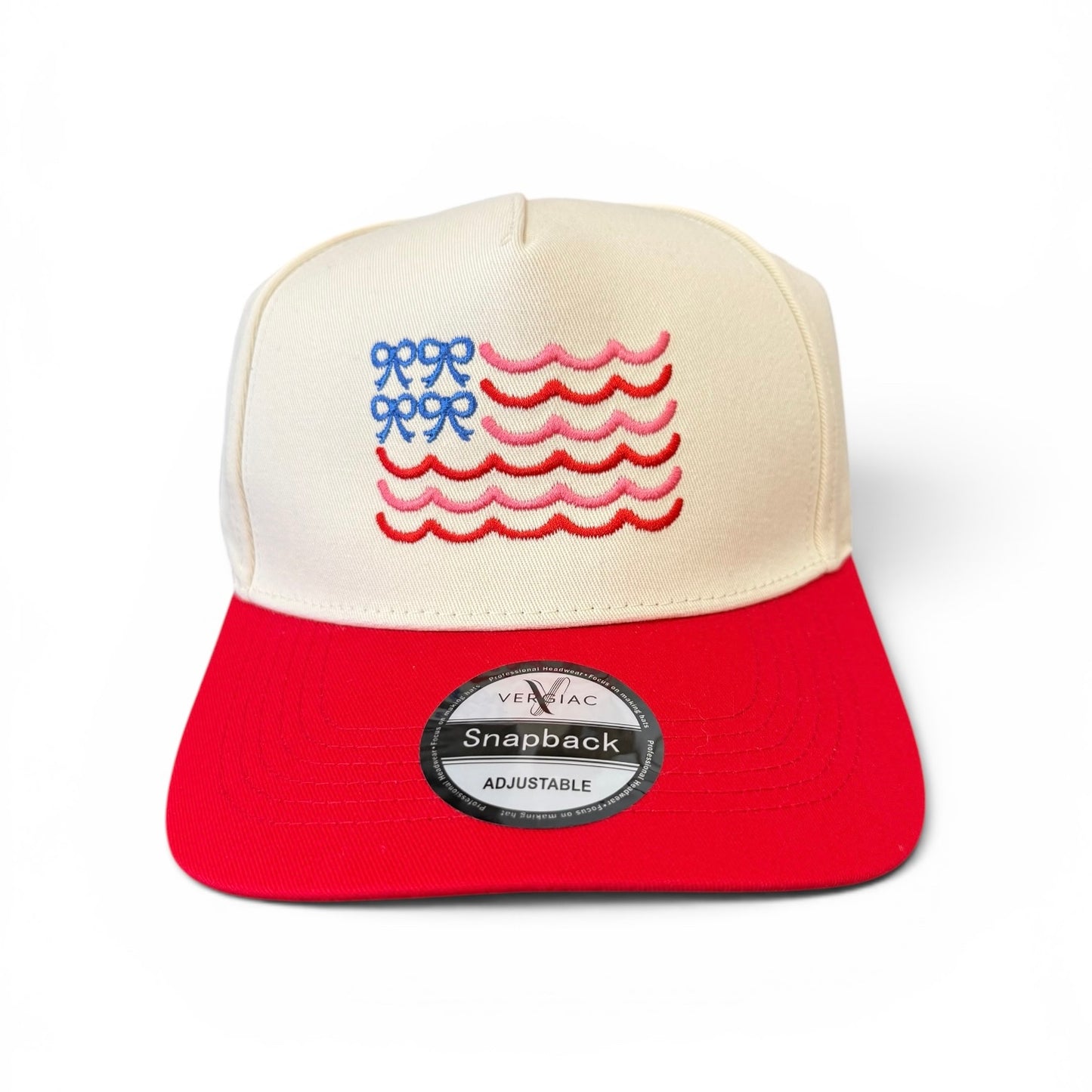 RED BILL CAP 4th of JULY CAP EMBROIDERED