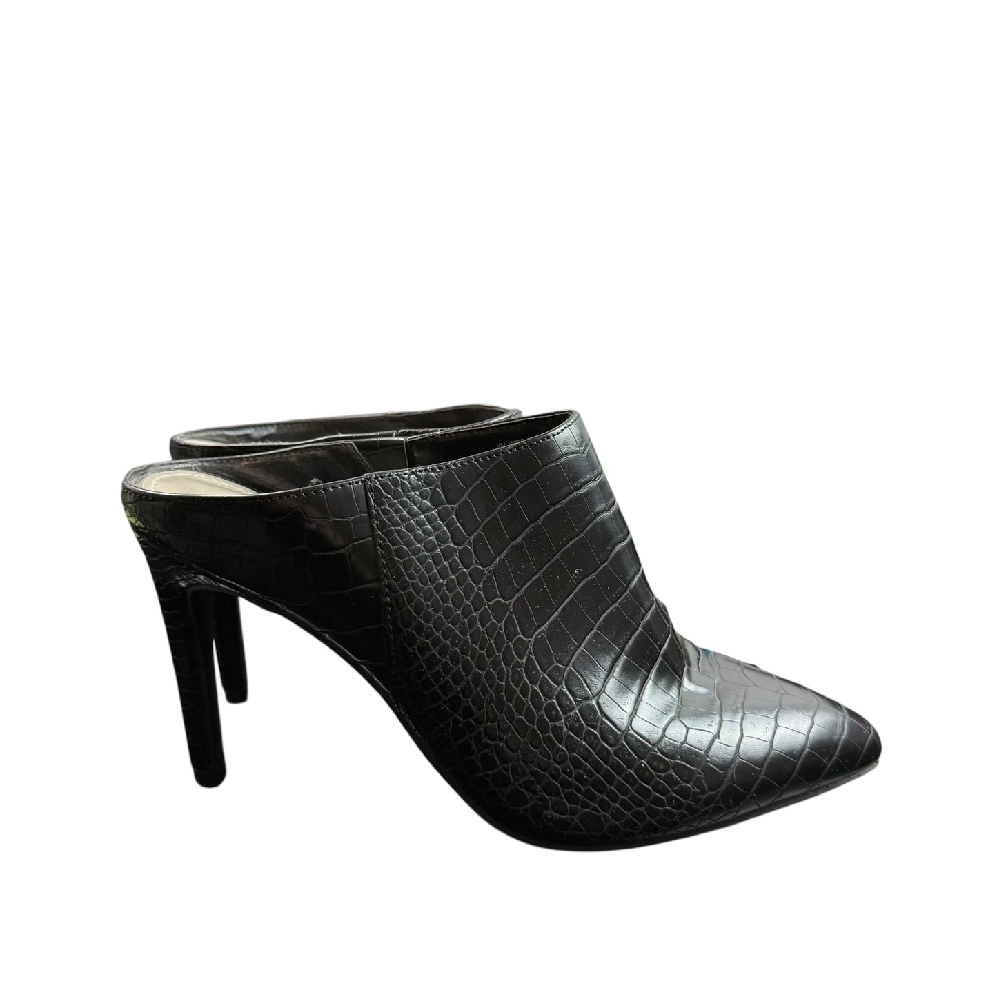 WORTHINGTON BLACK MULE ZENITH HEELS 100 SZ 9M