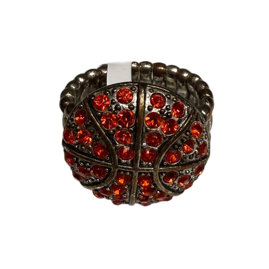 RHINESTONE BASKETBALL EARRINGS 38 OS