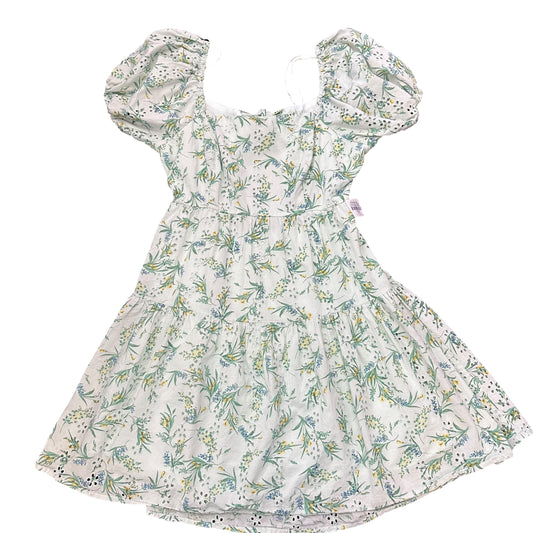 JESSICA SIMPSON LIGHT GREEN FLORAL EYELET DRESS 263 MEDIUM