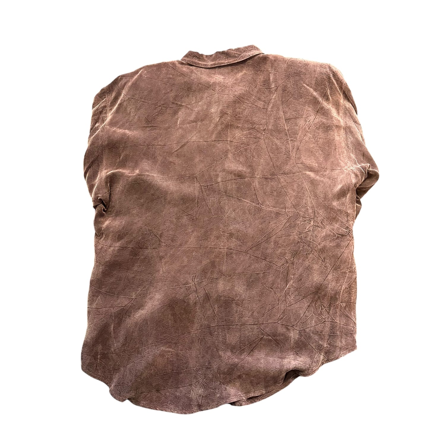 ALEXANDER CAMPBELL BROWN VINTAGE BUTTON UP BLOUSE 100 LARGE