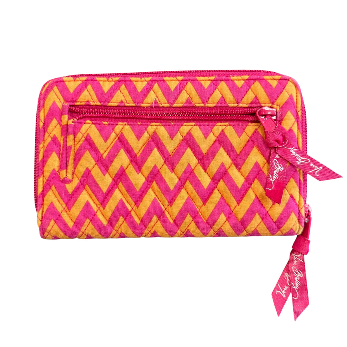 PINK ORANGE VERA BRADLEY ZIP AROUND WALLET 258