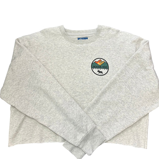 BLUE 84 GRAY CROPPED SWEATSHIRT JACKSON HOLE 100 XL