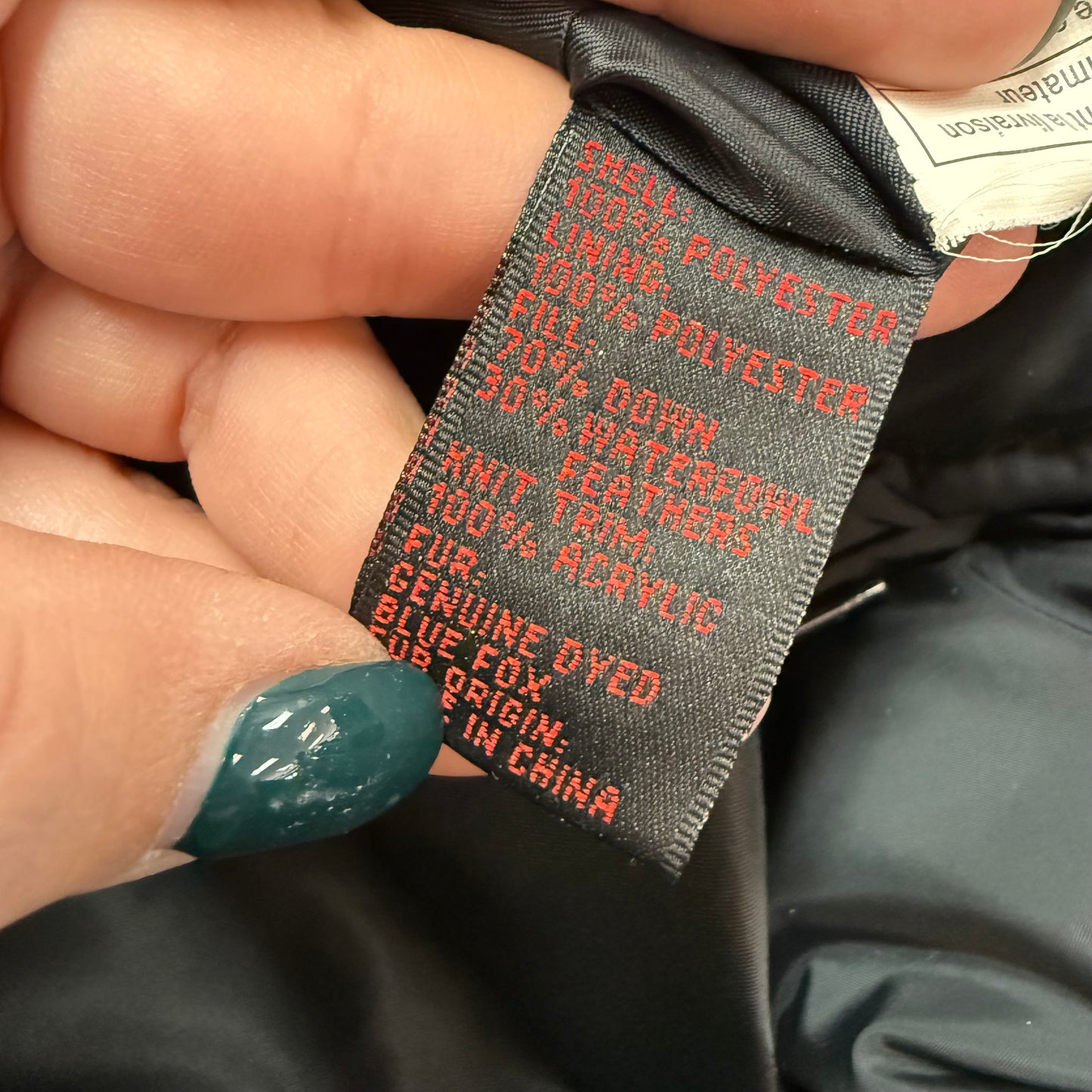 VIA SPIGA BLACK PUFFER JACKET HOODED 100 LARGE