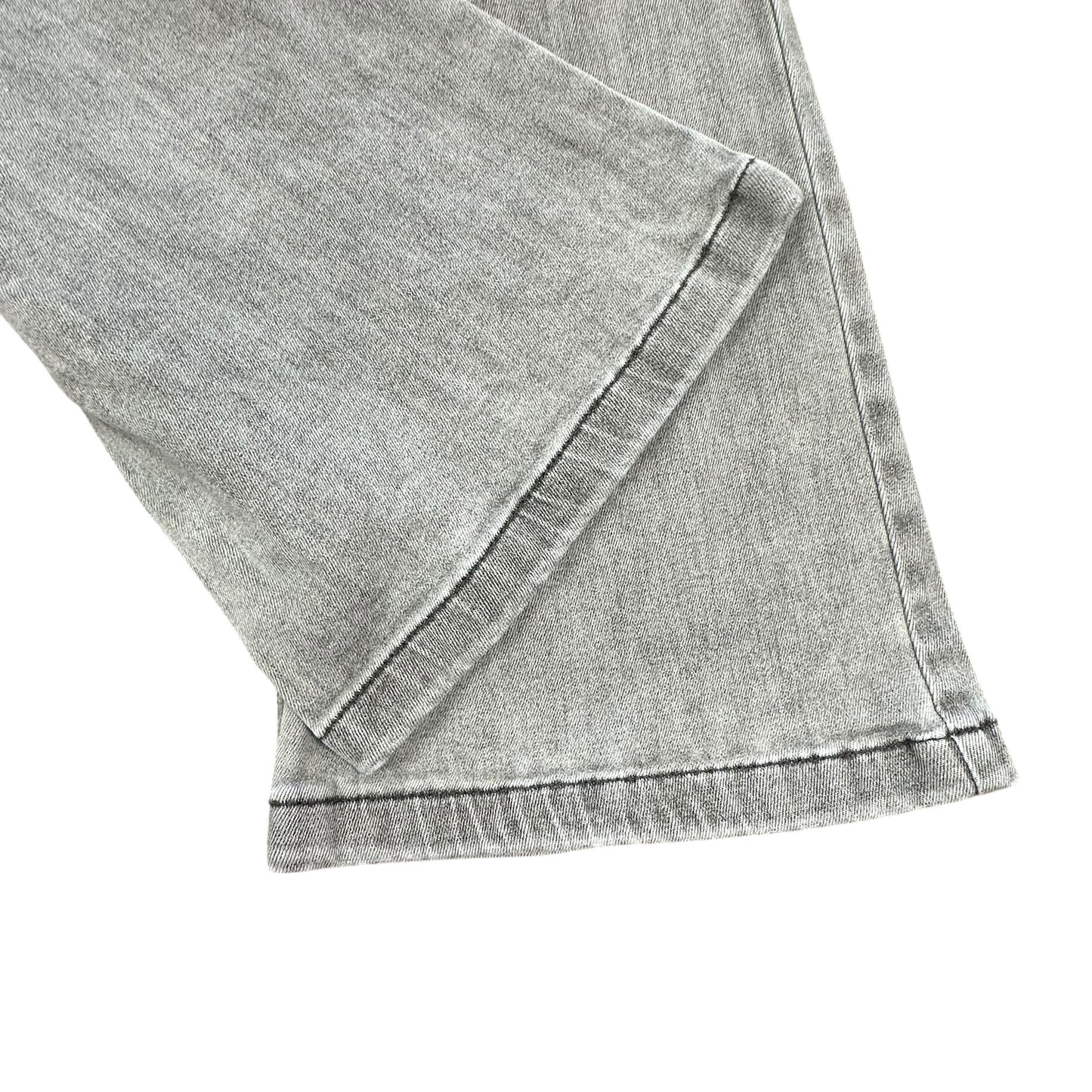 KANCAN BUTTON FLY FLARE GRAY JEANS 100 SZ 13/30