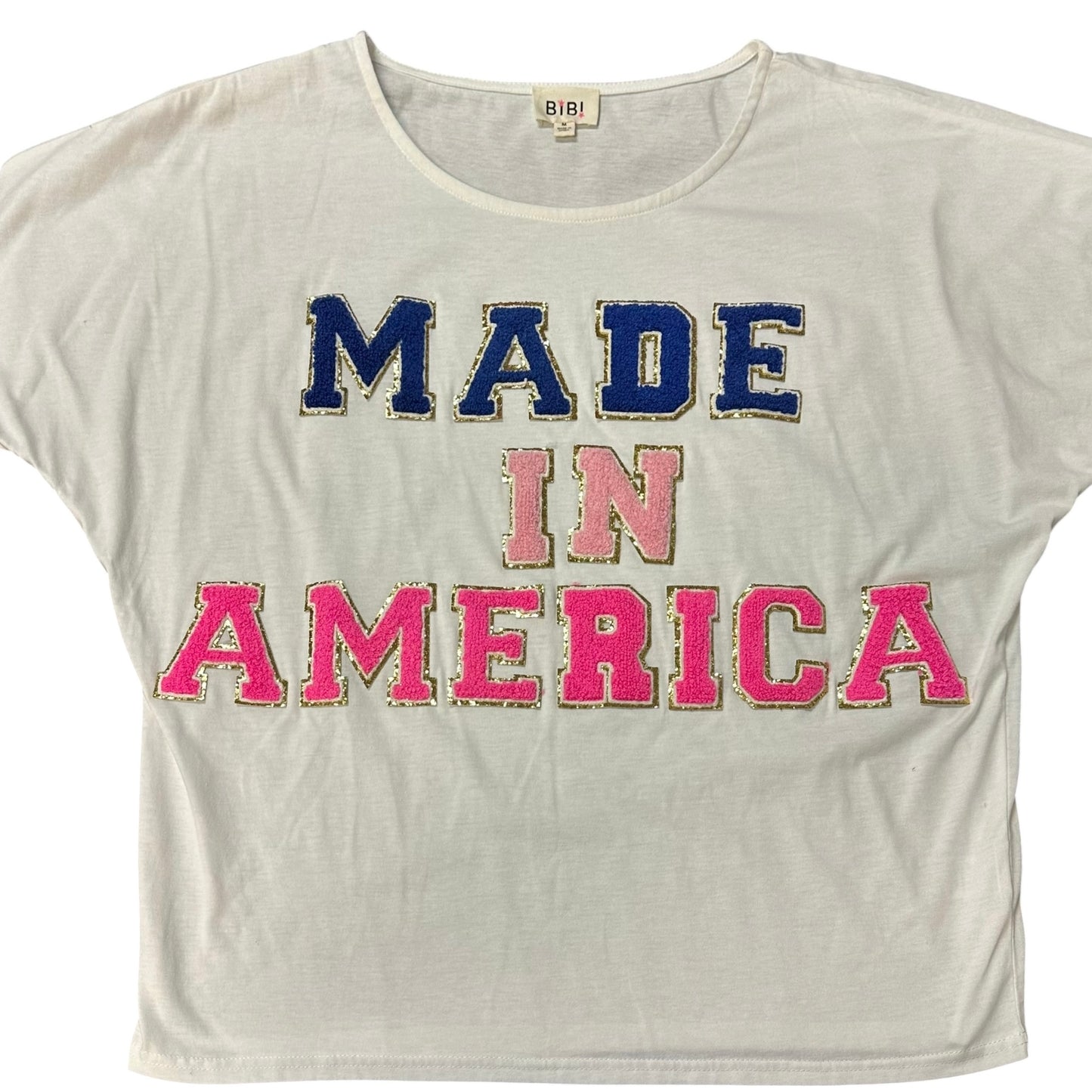 BIBI WHITE MADE IN AMERICA BLOUSE 100 MEDIUM